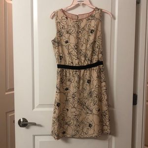 Pink floral printed shift dress